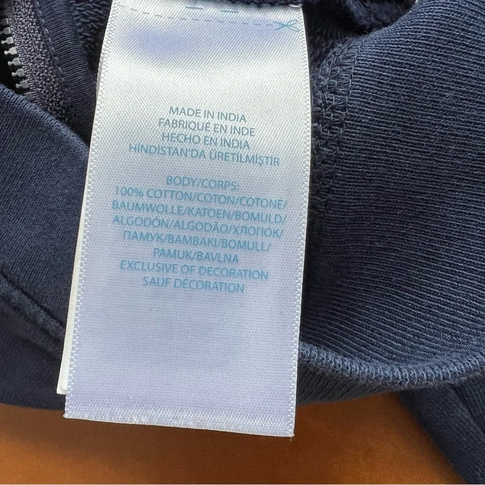 RALPH LAUREN Navy and White Stripe Hoodie, 12mo